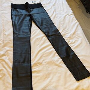 Club Monaco Glossy Black Skinny Pants